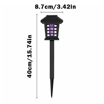 Eco-Friendly - 2-in-1 Flickering Flame - Solar Powered Mosquito Zapper & Garden Stake Light