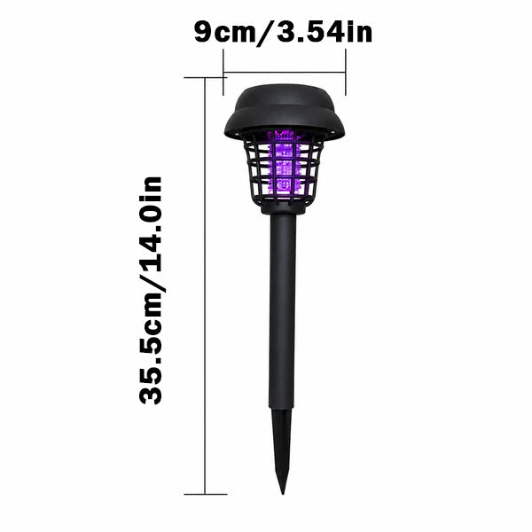 Eco-Friendly - 2-in-1 Flickering Flame - Solar Powered Mosquito Zapper & Garden Stake Light