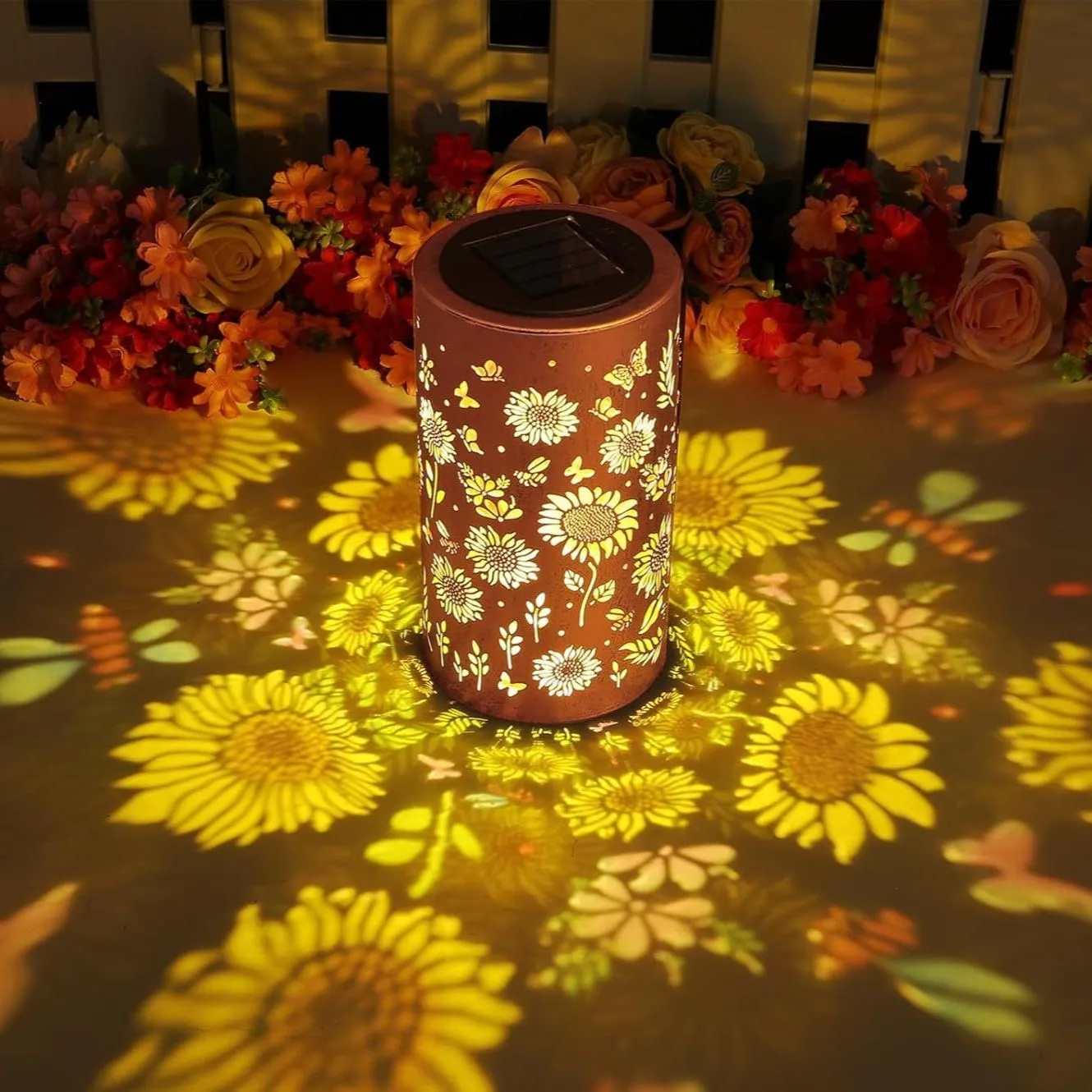 🔥HOT SALE🌞Colorful Sunflower Glow Solar Garden Lantern