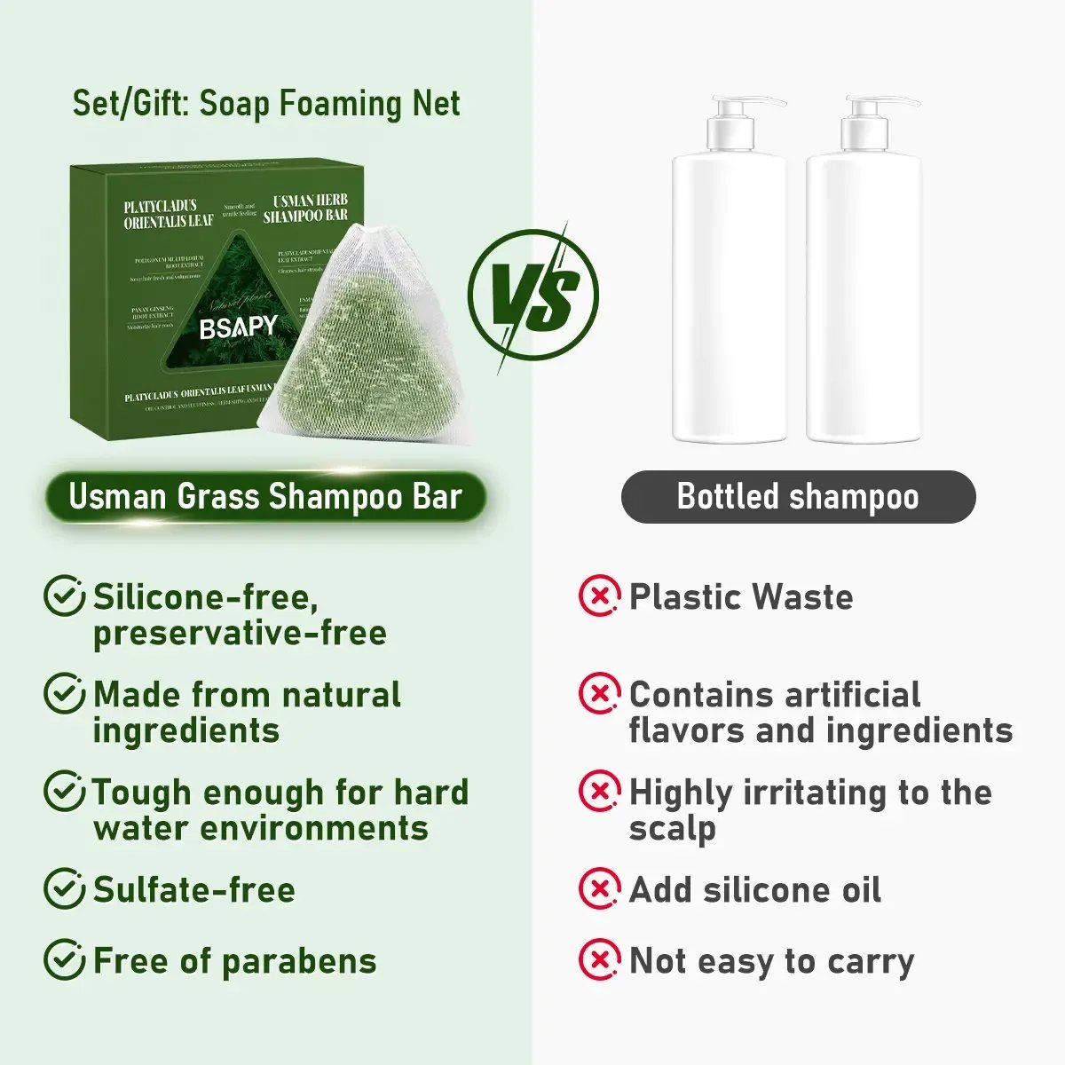 💖Hot 48% OFF🌹🌿✨ Anti Hair Loss Shampoo Bar