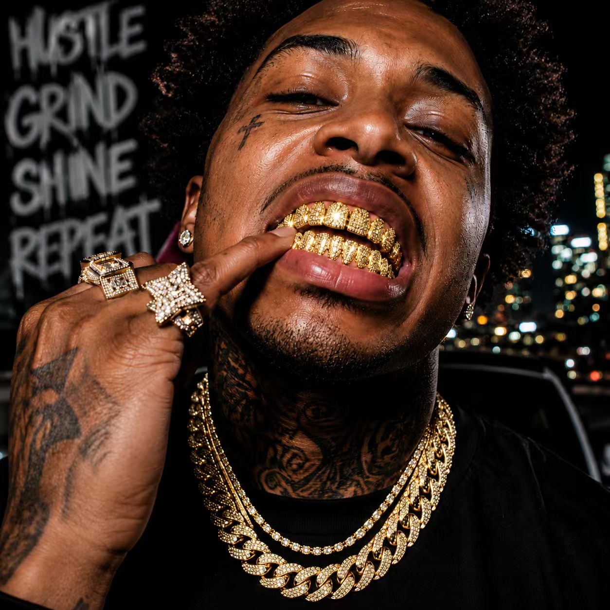Last Day 49% OFF🔥 DIAMOND GRILLZ - Full diamond crusted grillz for maximum shine