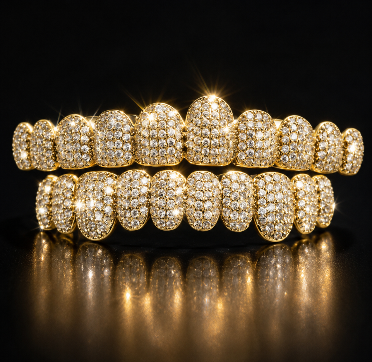 Last Day 49% OFF🔥 DIAMOND GRILLZ - Full diamond crusted grillz for maximum shine